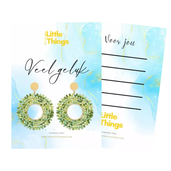 Statement oorbellen - kralen party - lichtgroen | It's in the Little Things