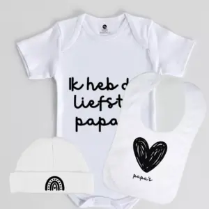 Romper, slab, mutsje - liefste papa's