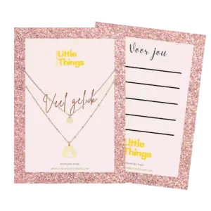 Set ketting - Hartjes - moeder en kind - goud | It's in the Little Things