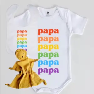 Kraampakket - papa - romper, knuffel en slab